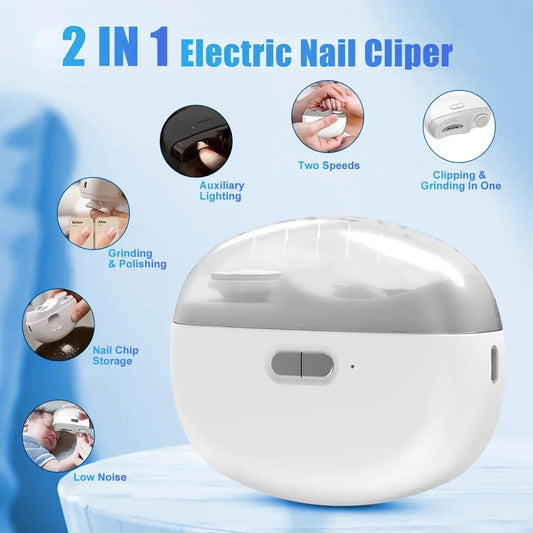 2 in 1 Multifunctional Electric Nail Clipper & Polisher